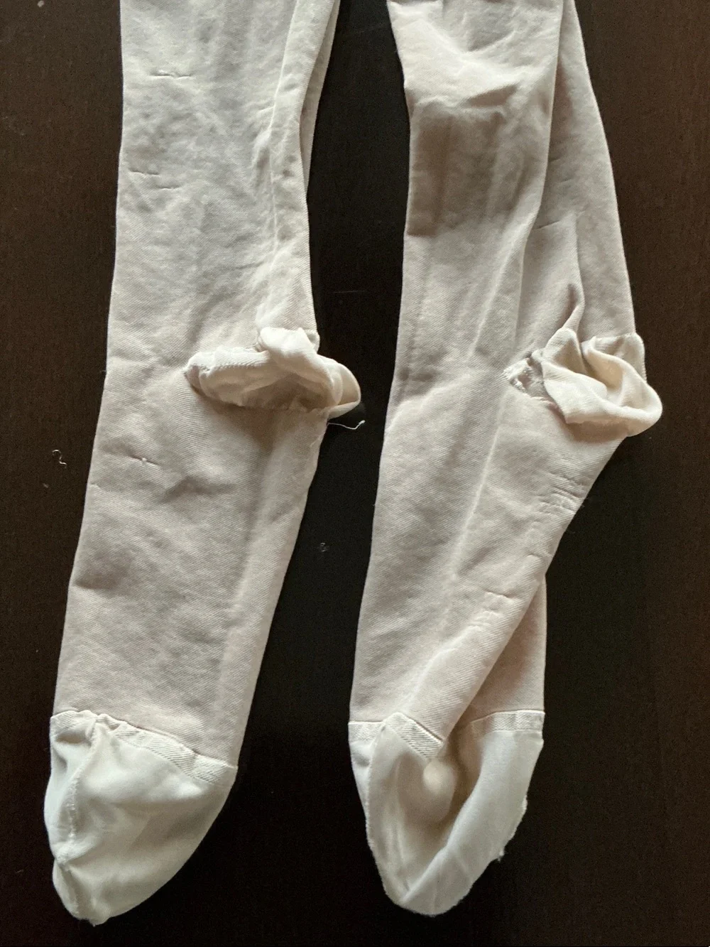 Beige summer Compression stockings * thigh-high